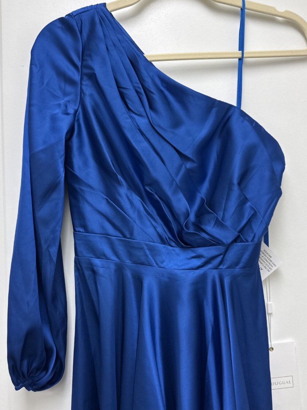 Mac Duggal Size 0 Blue 49141 One Shoulder Hi-Low A-line Cocktail Gown Dress NWT - Picture 5 of 10